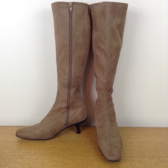 liz claiborne womens block heel zip trino riding boots